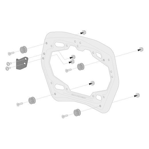 SW MOTECH ADAPTER NA BOČNÍ NOSIČE PRO, NA KUFRY: TRAX ION,TRAX EVO,TRAX ADV..