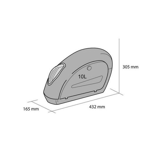 BOČNÍ KUFRY CUSTOMACCES SMALL AR0009N ČERNÝ LEVÝ