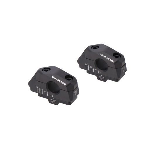 SW MOTECH VARIO ZVÝŠENÍ ŘÍDÍTEK O PRŮMĚRU 22MM, H 25, ČERNÉ, MOŽNÉ POSUNUTÍ DOZADU 5/10/15/20/25/30