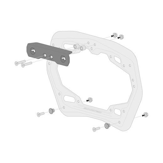 SW MOTECH SADA ADAPTÉRU PRO/EVO BOČNÍ NOSIČ PRO GIVI TREKKER DOLOMITI.