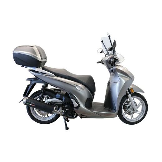 KONCOVKA VÝFUKU SLIP-ON GPR EVO4 ROAD HON.11.EVO4 MATNÁ ČERNÁ ZAHRNUJE SPOJOVACÍ SVOD, ODNÍMATELNÝ DB KILLER A KATALYZÁTOR PRO HONDA SH 350 I 2021-2023