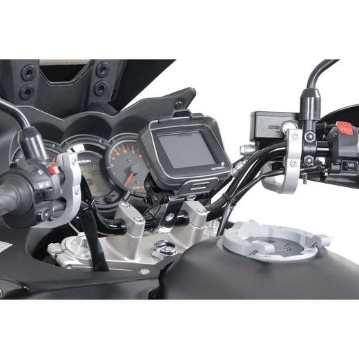 SW MOTECH DRŽÁK GPS NA ŘÍDÍTKA 28MM STŘÍBRNÝ