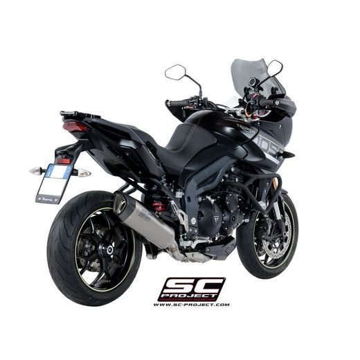 VÝFUKOVÝ SYSTÉM SC PROJECT PRO TRIUMPH - TIGER SPORT 1050 (2016 - 2020) - SC1-R MUFFLER, LOW POSITION, TITANIUM, WITH CARBON FIBER END CAP