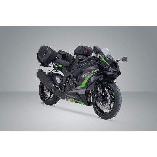 SW MOTECH PRO BLAZE H SADDLEBAG SET BLACK. KAWASAKI ZX-6R (23-).