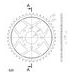ŘETĚZOVÁ SADA D.I.D CHAIN - STŘÍBRNÝ ŘETĚZ 520 VX, X-KROUŽEK, KOLEČKO SUPERSPROX, ROZETA SUPERSPROX PRO KTM DUKE 200 2012-2014