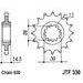 ŘETĚZOVÉ KOLEČKO JT JTF 330-15 15 ZUBŮ, 630