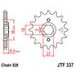 ŘETĚZOVÁ SADA EK - STŘÍBRNÝ ŘETĚZ 520 DEX, X-KROUŽEK, KOLEČKO JT, ROZETA JT PRO ATV HONDA ATC 250 R 1986