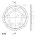 ŘETĚZOVÁ SADA EK - STŘÍBRNÝ ŘETĚZ 530 SRX, X-KROUŽEK, KOLEČKO JT POGUMOVANÉ, ROZETA SUPERSPROX PRO HONDA CBR 1100 XX SUPER BLACKBIRD 1997-2007