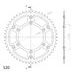 ŘETĚZOVÁ SADA EK - ZLATÝ ŘETĚZ 520 RRSM, NETĚSNĚNÝ, KOLEČKO SUPERSPROX, ROZETA SUPERSPROX STEALTH PRO SUZUKI RM 250 1982