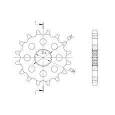 ŘETĚZOVÉ KOLEČKO SUPERSPROX CST-423:17 17 ZUBŮ, 530