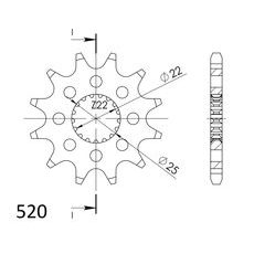 ŘETĚZOVÉ KOLEČKO SUPERSPROX CST-394:14 14 ZUBŮ, 520