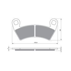 BRZDOVÉ DESTIČKY GOLDFREN 313 S33 OFF-ROAD FRONT