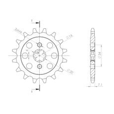 ŘETĚZOVÉ KOLEČKO SUPERSPROX CST-1903:15 15 ZUBŮ, 520