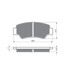 BRZDOVÉ DESTIČKY GOLDFREN 390 S3
