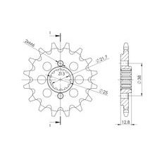 ŘETĚZOVÉ KOLEČKO SUPERSPROX CST-511:14 14 ZUBŮ, 520