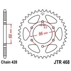 ŘETĚZOVÁ ROZETA JT JTR 468-42 42 ZUBŮ, 428