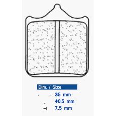 BRZDOVÉ DESTIČKY CL BRAKES 1033 C60 (2KS V SADĚ)
