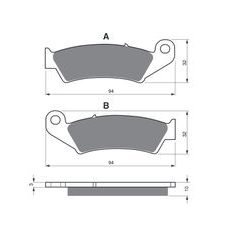 BRZDOVÉ DESTIČKY GOLDFREN 052 S3