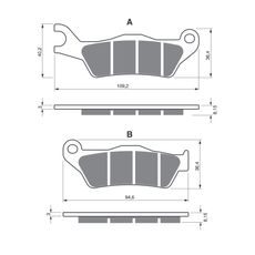 BRZDOVÉ DESTIČKY GOLDFREN 351 AD OFF-ROAD FRONT
