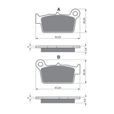 BRZDOVÉ DESTIČKY GOLDFREN 187 S33 OFF-ROAD REAR