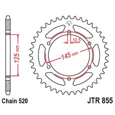 Řetězová rozeta JT JTR 855-45 45 zubů, 520
