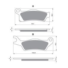 BRZDOVÉ DESTIČKY GOLDFREN 310 S33 OFF-ROAD FRONT