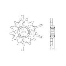 ŘETĚZOVÉ KOLEČKO SUPERSPROX CST-1902:13 13 ZUBŮ, 520