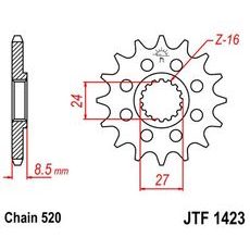 ŘETĚZOVÉ KOLEČKO JT JTF 1423-17 17 ZUBŮ, 520