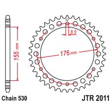 ŘETĚZOVÁ ROZETA JT JTR 2011-44 44 ZUBŮ, 530