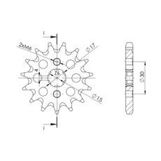 ŘETĚZOVÉ KOLEČKO SUPERSPROX CST-274:13 13 ZUBŮ, 428