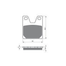BRZDOVÉ DESTIČKY GOLDFREN 169 GP6