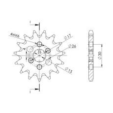 ŘETĚZOVÉ KOLEČKO SUPERSPROX CST-252:13 13 ZUBŮ, 420
