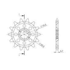 ŘETĚZOVÉ KOLEČKO SUPERSPROX CST-825:13 13 ZUBŮ, 520