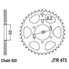 ŘETĚZOVÁ ROZETA JT JTR 473-37 37 ZUBŮ, 520
