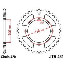 ŘETĚZOVÁ ROZETA JT JTR 461-54 54 ZUBŮ, 420