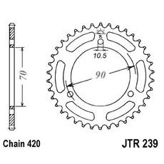 ŘETĚZOVÁ ROZETA JT JTR 239-45 45 ZUBŮ, 420