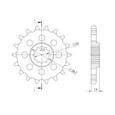 ŘETĚZOVÉ KOLEČKO SUPERSPROX CST-1529:17 17 ZUBŮ, 530