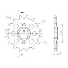 ŘETĚZOVÉ KOLEČKO SUPERSPROX CST-281:15 15 ZUBŮ, 520