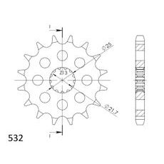 ŘETĚZOVÉ KOLEČKO SUPERSPROX CST-440:14 14 ZUBŮ, 532