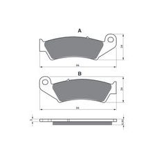 BRZDOVÉ DESTIČKY GOLDFREN 041 S33 OFF-ROAD FRONT