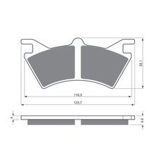 BRZDOVÉ DESTIČKY GOLDFREN 208 S3