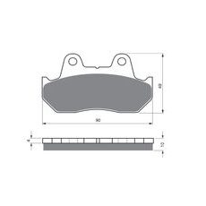 BRZDOVÉ DESTIČKY GOLDFREN 050 AD STREET