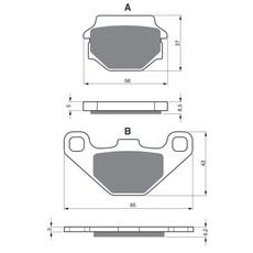 BRZDOVÉ DESTIČKY GOLDFREN 086 S3