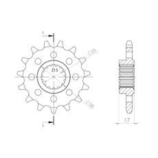 ŘETĚZOVÉ KOLEČKO SUPERSPROX CST-5054:15 15 ZUBŮ, 525