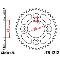 ŘETĚZOVÁ ROZETA JT JTR 1212-37 37 ZUBŮ, 428
