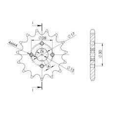 ŘETĚZOVÉ KOLEČKO SUPERSPROX CST-253:12 12 ZUBŮ, 420