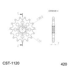 ŘETĚZOVÉ KOLEČKO SUPERSPROX CST-1120:15 15 ZUBŮ, 420