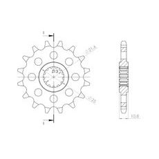 ŘETĚZOVÉ KOLEČKO SUPERSPROX CST-1586:16 16 ZUBŮ, 525