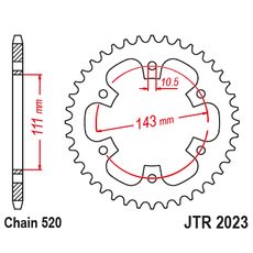 ŘETĚZOVÁ ROZETA JT JTR 2023-42 42 ZUBŮ, 520