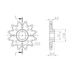 ŘETĚZOVÉ KOLEČKO SUPERSPROX CST-1899:11 11 ZUBŮ, 415